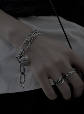 手链手链潮牌钛钢百搭嘻哈情侣