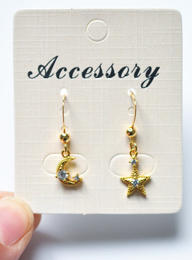 锆石包金耳勾高贵风项链