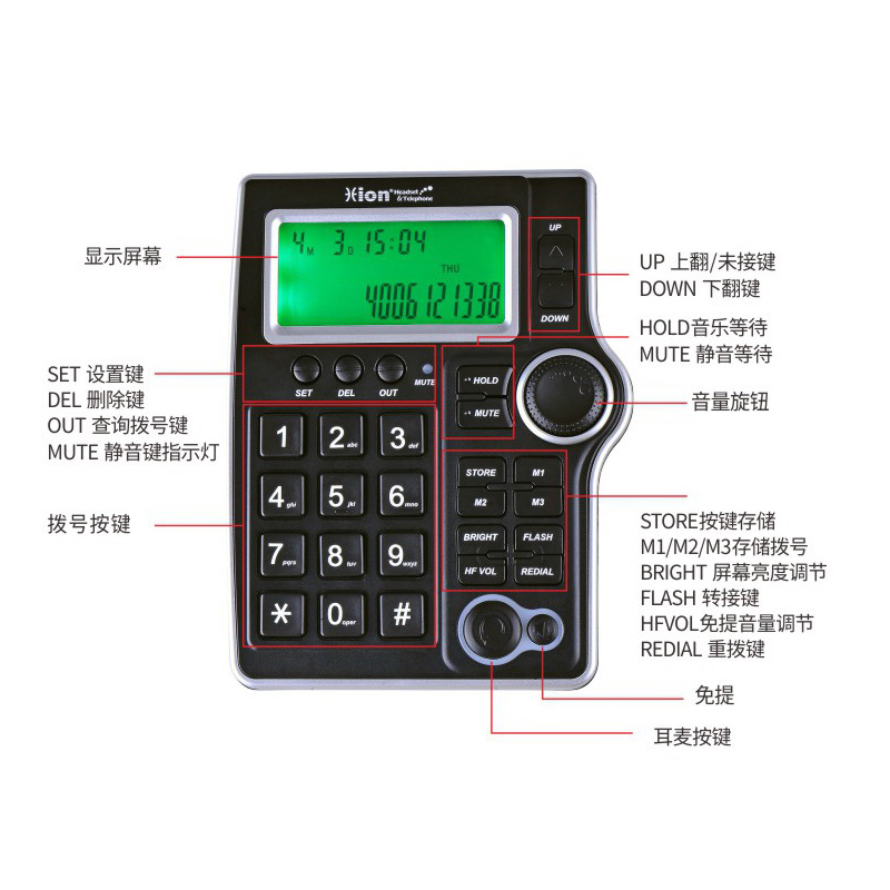 北恩U830话务员录音电话机来电弹屏电脑拨号客服资料电话管理系统-图0