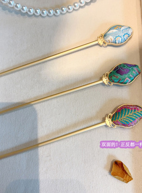 非遗名家宋锦古风发饰