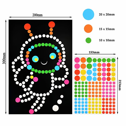 儿童圆点贴画幼儿园小班美劳课堂手工材料包早教创意益智玩具贴纸 - 图1