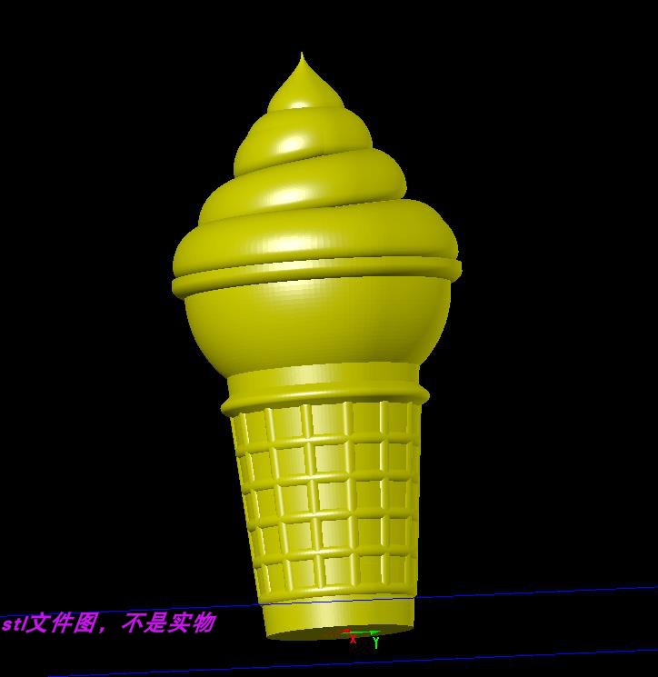 冰淇淋雪糕奶油蛋卷美食摆件装饰三维立体stl文件3d打印模型素材 - 图1