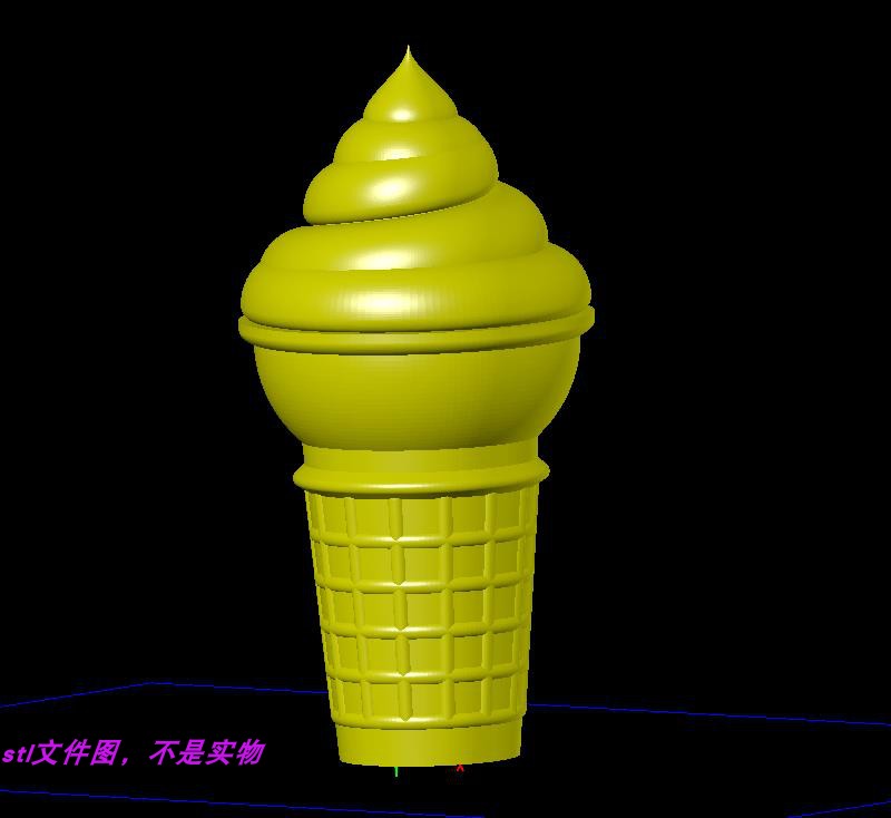 冰淇淋雪糕奶油蛋卷美食摆件装饰三维立体stl文件3d打印模型素材 - 图0