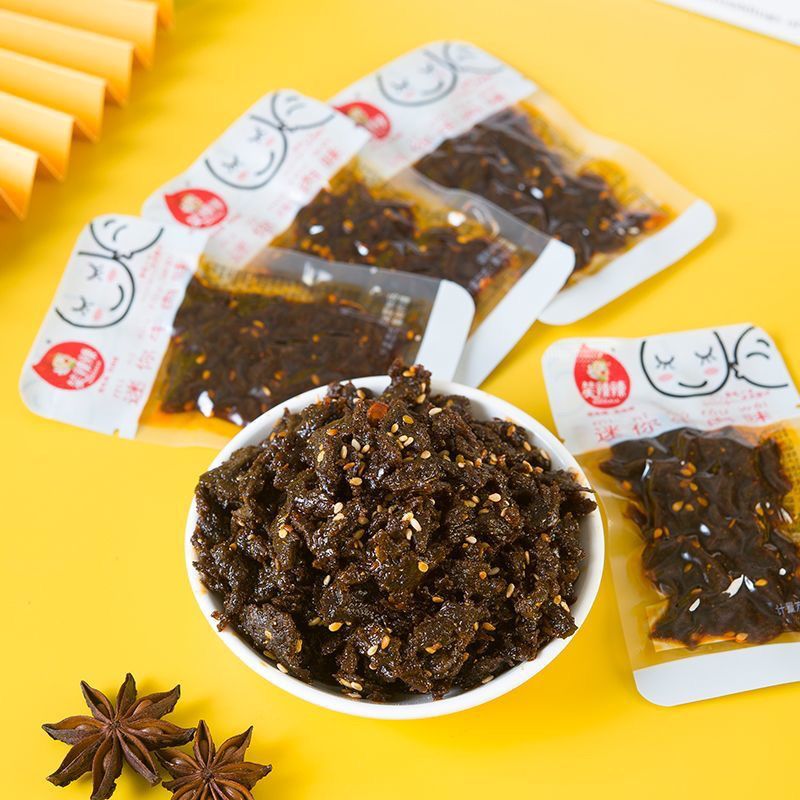 【工厂直发】笑辣辣辣条迷你牛肉粒牛肉味香辣麻辣零食儿怀旧