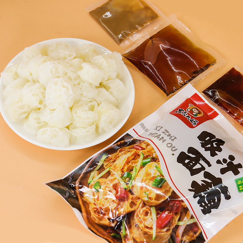 东北大妈吸汁面藕凉皮面皮干货吸汁大面藕免煮方便速食3包料