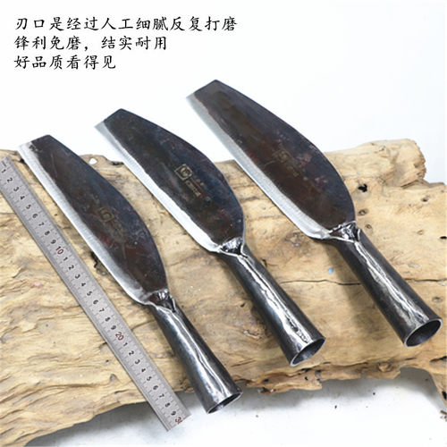 六顺柴刀户外丛林开路刀手工锻打刀砍树砍柴弯刀镰刀农用劈柴刀 - 图2