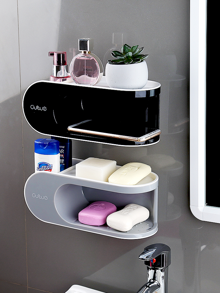 卫生间洗漱台肥皂盒香皂架置物架浴室双层沥水皂托收纳架家用创意 - 图2