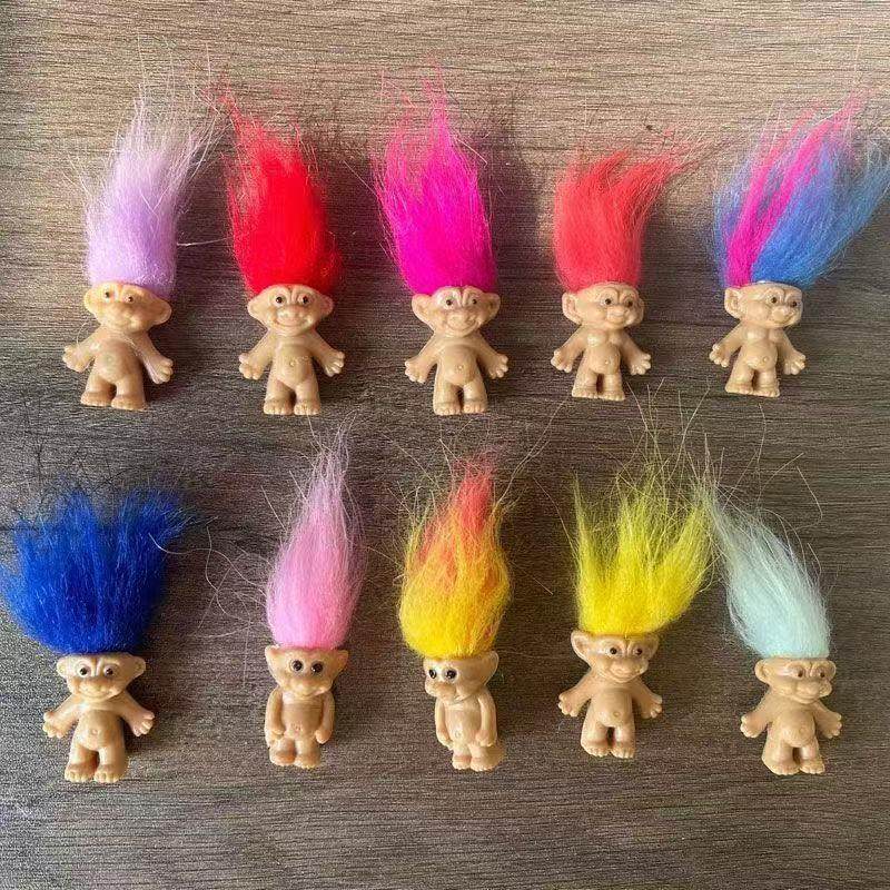 魔发精灵公仔迷你长发小丑娃毛孩塑料扭蛋巨魔娃娃摆件玩偶小玩具,淘宝优惠券,粉丝福利购,淘宝优惠卷