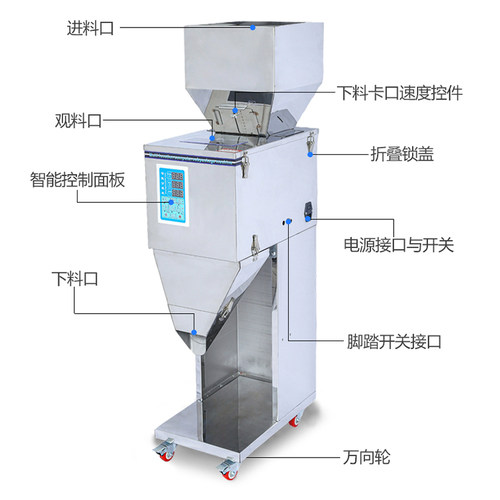 全自动多头食品颗粒粉末杂粮五谷五金干果狗粮调料茶叶定量分装机 - 图2
