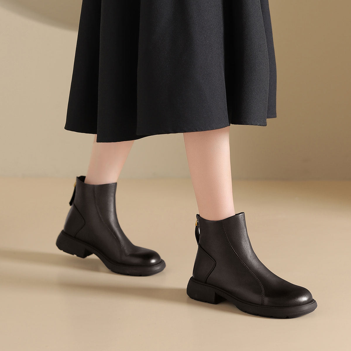 西村名物（微瑕）羊皮舒适百搭极简秀气短靴裸靴软面女靴,淘宝优惠券,粉丝福利购,淘宝优惠卷
