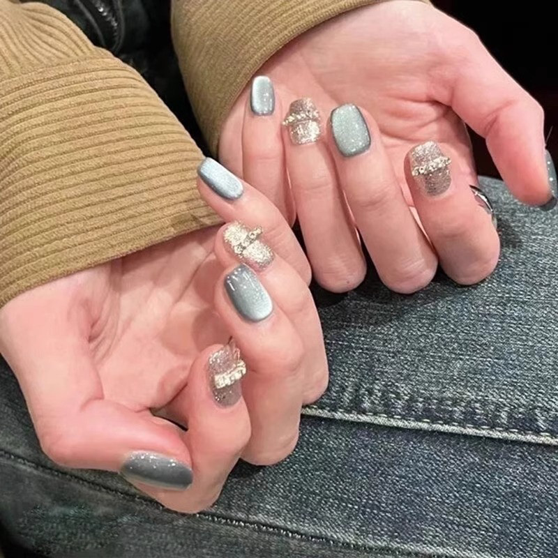 【海洋之星】纯手工穿戴甲猫眼新款简约美甲贴片裸色高级秋冬西柚,淘宝优惠券,粉丝福利购,淘宝优惠卷