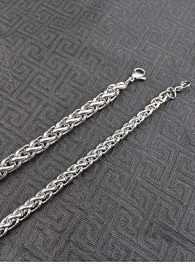 嘻哈钛钢龙骨链手链男士复古韩版个性学生手环朋克欧美简约首饰品