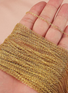 【不掉色 可水洗】钛钢不掉色项链 金银色十字锁骨链可穿吊坠链子