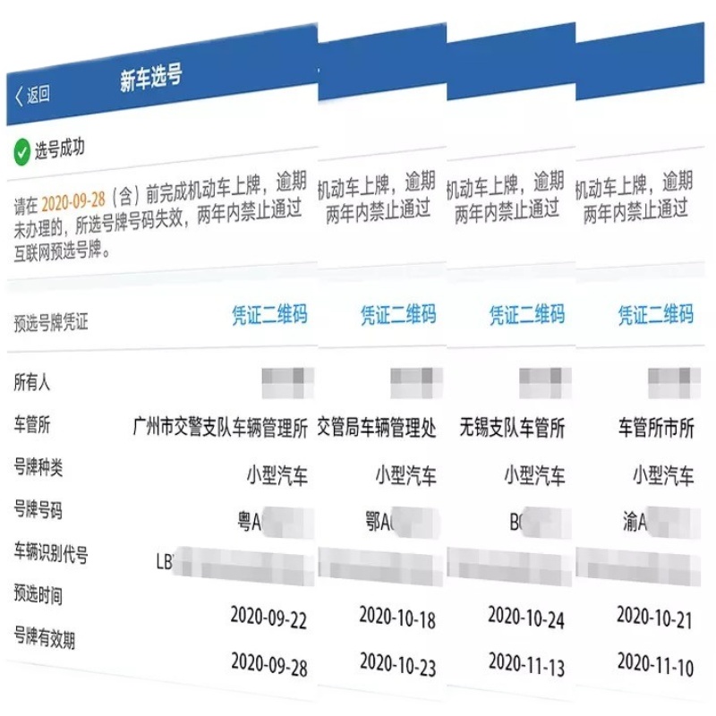 上海车牌选号新能源车新车12123自编自选查询被占用车牌号码预选 - 图3