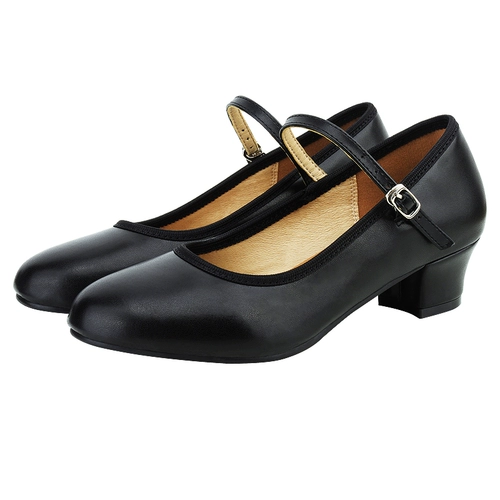 Блэкпи персонаж танцевальная обувь Ченг Ченг народная народная толстая пятка представитель танцевальной туфли Синьцзян Тибетский танец каблук