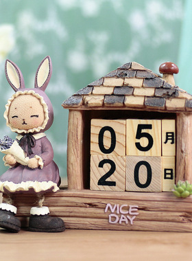 田园可爱风miss树脂感恩节摆件