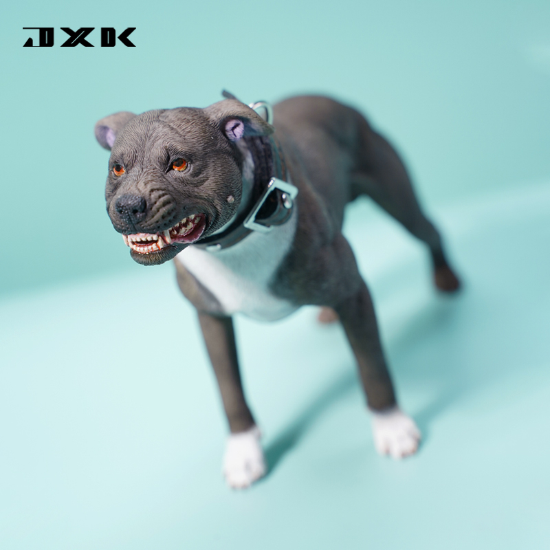 现货 JXK1/6 比特犬仿真动物模型凶猛犬摆件狗狗手办搭配兵人偶 - 图2