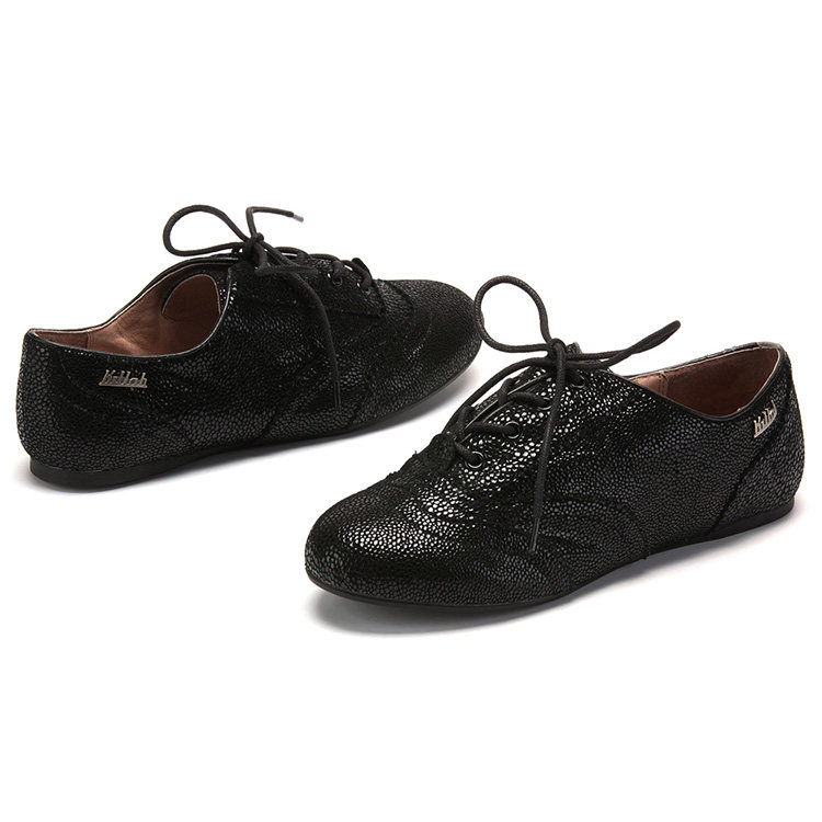 大码真皮及踝单鞋子女秋深口绑带圆头平跟黑色羊皮休闲KL13S22102,淘宝优惠券,粉丝福利购,淘宝优惠卷