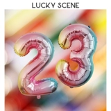 [Счастливый реквизит] Большие градиентные цифры, воздушные шары из алюминиевой фольги, русалка, алюминиевая пленка, украшение для вечеринки, композиция на день рождения