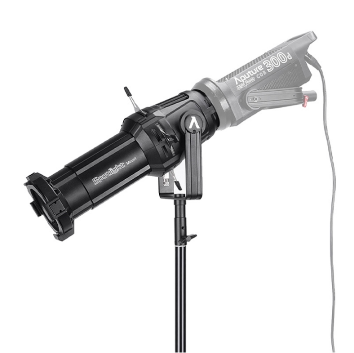Aputure/爱图仕 Spotlight 19 26 36度调焦聚光筒套件创意造型轮廓摄影布光灯三层切光束光筒投影造型插片_虎窝淘