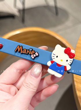 红心可爱KT猫后脑勺盘发鸭嘴夹子