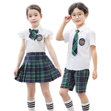 Летняя студенческая юбка в складку, летняя одежда для школьников, форма для детского сада, летний комплект