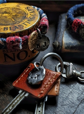 sbc原创牛仔手环赤耳原牛古董