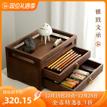YZhi Wen Chengwen Chenghu Walnut Wood House Containing Cabinet Tenon and mortise Structure Wenpan Dabaocheng Bookshelf Tea Shelf Wine Room Four Treasure