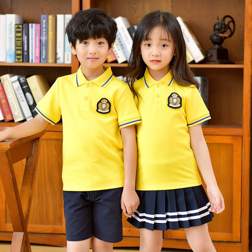 毕业照校服套装夏季短袖童装英伦学院风教师小学生班服幼儿园园服 - 图0
