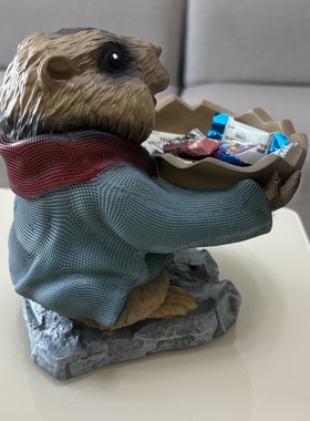 土拨鼠多功能收纳装饰品摆件礼品