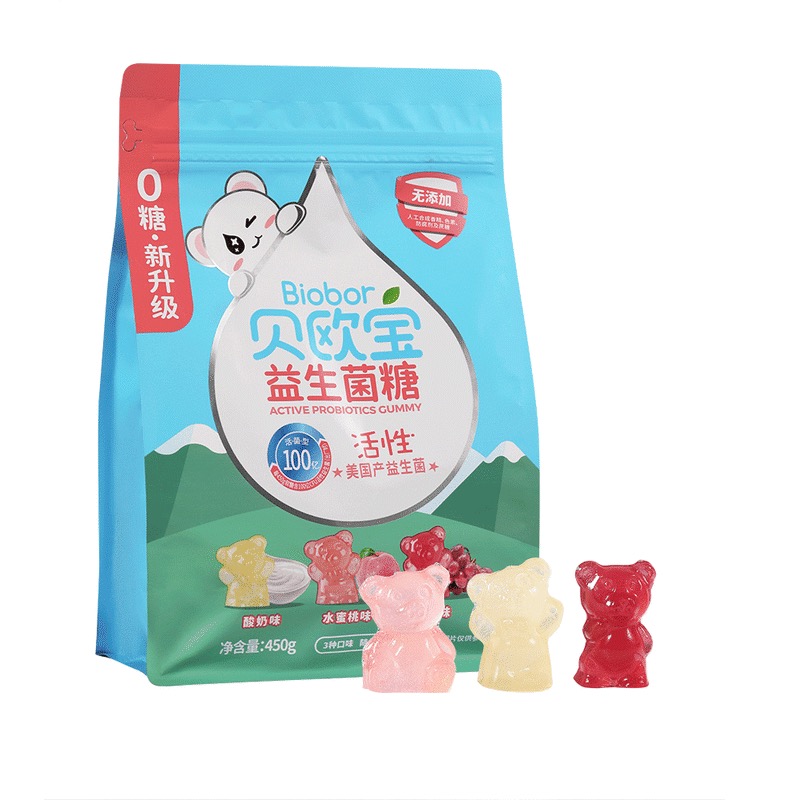 山姆代购 贝欧宝活性益生菌软糖 450g 小熊造型儿童零食糖果 0糖 - 图0