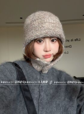 韩系保暖护耳针织飞行帽女显脸小防寒包头毛线帽雷锋帽2026年秋季