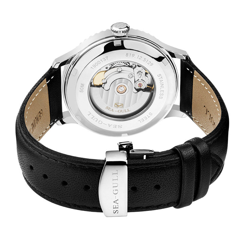 Seagull/海鸥表 商务休闲男士皮带日历全自动机械手表819.12.5129