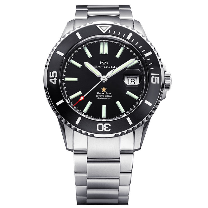 海鸥男进阶版陶瓷圈全自动潜水表 海鸥表优力联旭国产腕表