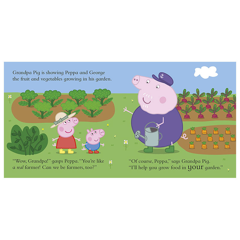 【预售】peppa pig 英文版 绘本小猪佩奇Peppa’s Vegetable Garden 粉红猪小妹佩奇的蔬菜园 英文儿童绘本 - 图0