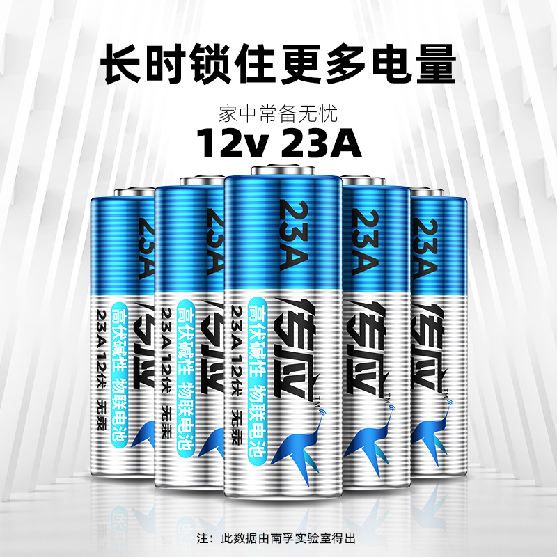 南孚23A 12V23a纽扣电池23s小号23安12伏车库卷帘闸门铃遥控器5粒 - 图3