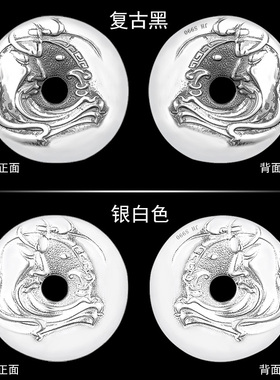 990足银吊坠关公平安扣男女复古挂坠链本命年送老公生日礼物
