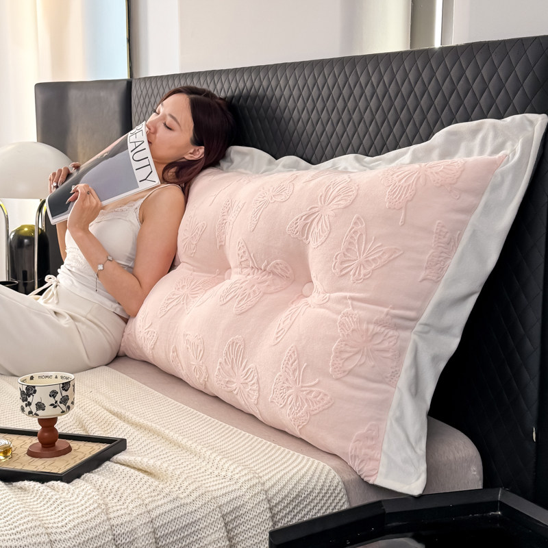 温柔牛奶绒床头靠垫软包防撞少女心床上靠背单人宿舍腰靠枕可拆洗,淘宝优惠券,粉丝福利购,淘宝优惠卷