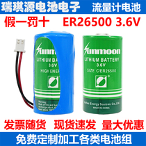 ER26500 Flow Meter Day Gas Meter Universal 3 6V Lithium Battery Vastness Day 2 IoT Large Capacity