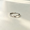 S999 pure silver open couple ring adjustable