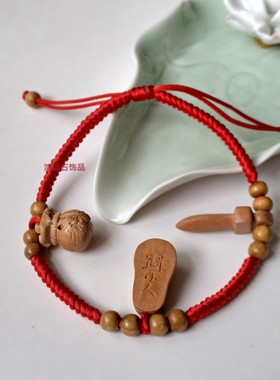 桃木脚链手链剑福袋老虎鞋