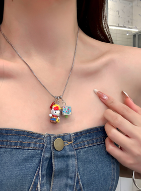 童趣多巴胺萌趣卡通KT吊坠项链