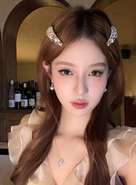 玛丽苏女主满钻水滴bb夹发夹