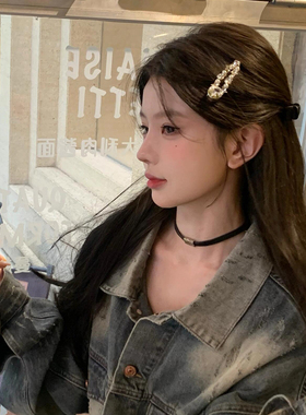 氧气少女超闪水钻高级感发夹