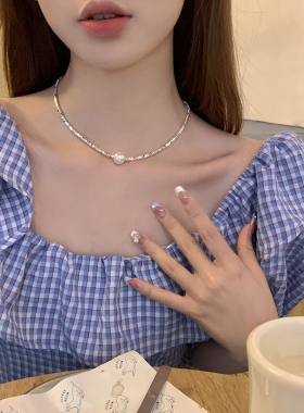 超美！碎银子珍珠项链