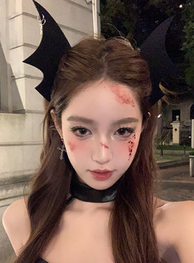 反派魔女万圣节小恶魔角发夹
