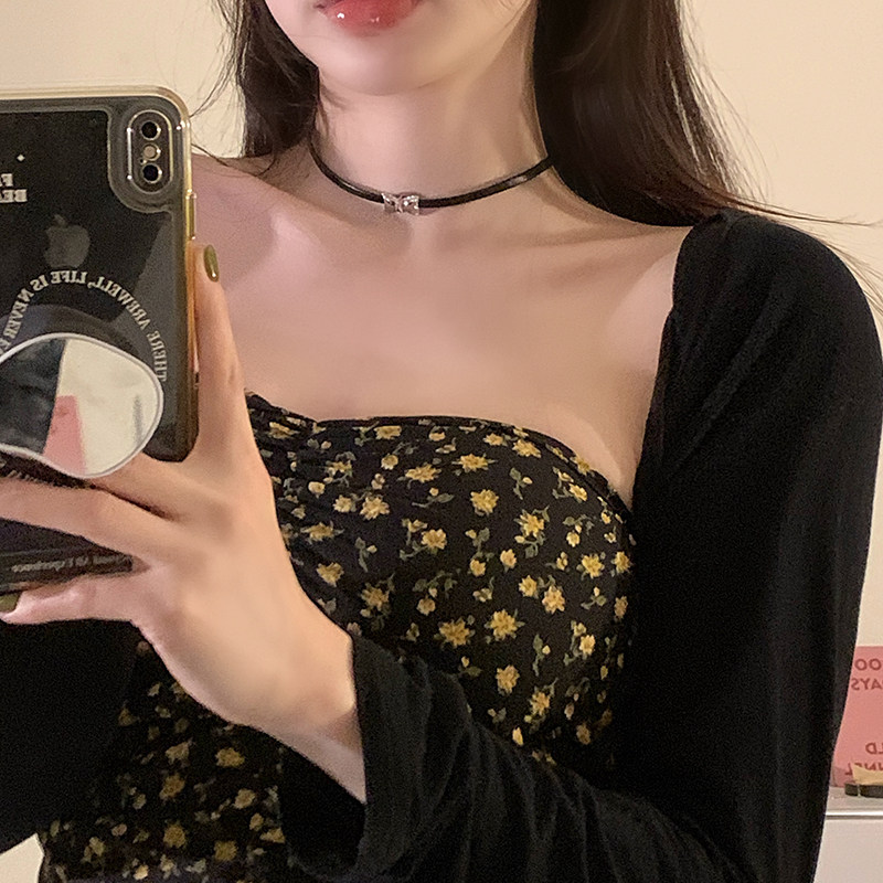 【蜜桃茶】辣度超标 黑色蝴蝶结choker锁骨链女高级感脖颈链项链,淘宝优惠券,粉丝福利购,淘宝优惠卷