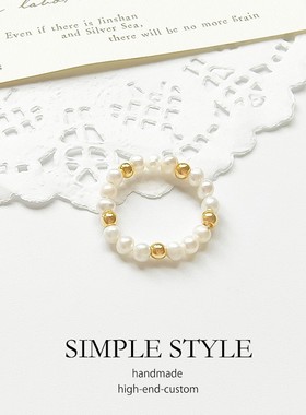 2025年弹力绳戒子女士法式复古风轻奢高级感百搭指环食指戒指E018