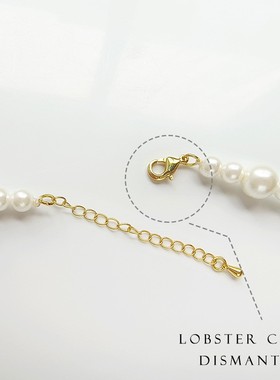 正圆仿珍珠项链锁骨链女款复古优雅毛衣链子高级感颈链配饰品L082