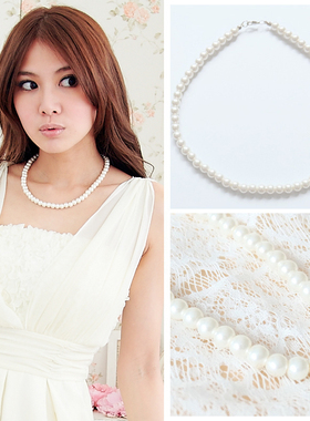 choker叠戴法式复古旗袍珍珠项链